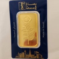 سبيكة ذهب عيار 24 وردة مصاغ بوزن 50 غرام