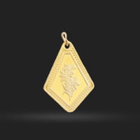 سبيكة بتعليقة ذهب عيار 24 بوزن 5 غرام على شكل معين...