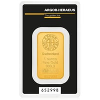 سبيكة ذهب أرغور هيريوس كلاسيك عيار 24 بوزن 31.1 غر...