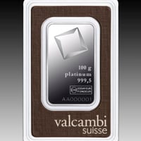 سبيكة بلاتين فالكامبي عيار 999.5 بوزن 100 غرام