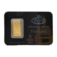 سبيكة ذهب عيار 24 بوزن 5 غرام ديوان الذهب