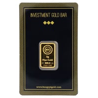 سبيكة ذهب بي تي سي عيار 24 بوزن 5 غرام