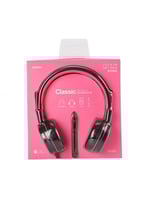 سماعة رأس سلكية قابلة للطي ( زهري + اسود )