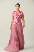 أفرول طويل استرتش زهري مكسر من الاسفل