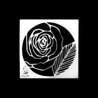 248 - ورق استنسل طبعة وردة الجوري رقم 1 - 13سم * 1...