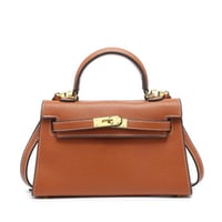 khaki Bag brown| ميني كايلي (جملي) بحديده ذهبيه با...