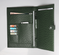 فولدر الاخضر بجلد النعام