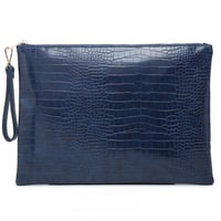 باوتش الأزرق (كحلي) بجلد التمساح