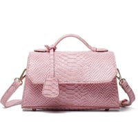 كروس بجلد الافعى | Maroon الوردي