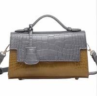 كروس بجلد التمساح | Maroon رصاصي و بني