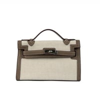 شنطة يد كيلي كات رمادية || Gray Kelly Cut handbag