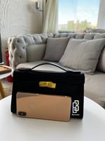 شنطة يد 'كيلي كات' رمادي || Kelly Cut handbag