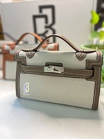 شنطة يد كيلي كات رمادية || Gray Kelly Cut handbag