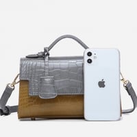 كروس بجلد التمساح | Maroon رصاصي و الأخضر