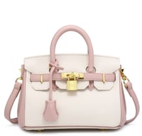 Birken Bag pink and white ميني بيركن ( وردي وابيض)