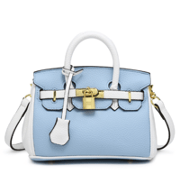 Birken Bag baby blue and white ميني بيركن ( سماوي...