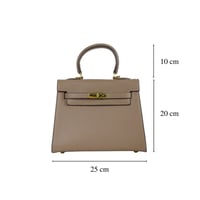 khaki Bag brown| لارج كايلي (جملي) بحديده ذهبيه با...