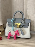 Birken Bag grayand baby blue ميني بيركن ( سماوي و...