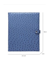 ملف جلد بلون عنابي من جلد النعام