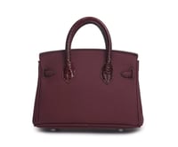 ‏Birken Bag Burgundy ميني بيركن ( عنابي) بجلد التم...