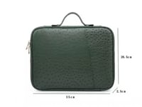 حقيبه لابتوب الأخضر بجلد التمساح 13 انش