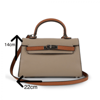 khaki & Brown Bag | ميني كايلي (رمادي و بني) بالحج...