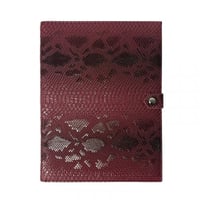 فولدر عنابي بجلد الأفعي