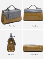 كروس بجلد التمساح | Maroon رصاصي و بني