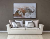 لوحة الثلج-لوحات خيل-فن تجريدي.