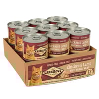 كرتون اكل قطط معلبات من كارنيلوف دجاج وضان طعام رط...