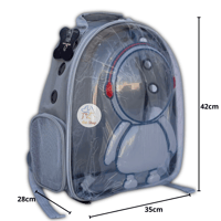 شنطة ظهر شفافه للقطط والجراء برسمة روبوت متعددة ال...