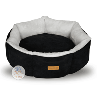 سرير قطط كاب كيك ناعم من شركة فيلاين قو اللون اسود...