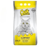 رمل للقطط طبيعي من كويك بعدة رؤائحه 20لتر