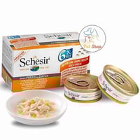 اكل قطط شيزر شرائح الدجاج مع اليقطين في الماء المط...