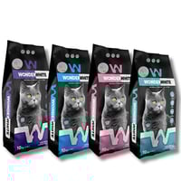 رمل وندر وايت للقطط والكلاب 10 كيلو متعدد الروائح