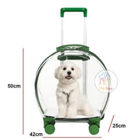 شنطة سفر للقطط شفافه مع كفرات قوية متعددة الالوان