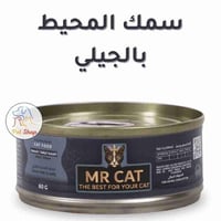 أكل قطط مستر كات رطب سمك المحيط بالجيلي 60 جرام