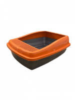 صحن رمل مستطيل لون رصاصي بغطاء عدة الوان