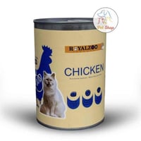 رويال زوو معلبات مفروم بنكهة الدجاج للقطط البالغة...