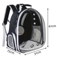 شنطة ظهر شفافه للقطط والجراء متعددة الالوان