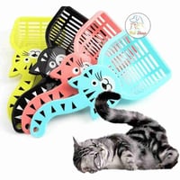 مجرفة رمل قطط بتصميم وجه قطة لطيف متعددة الالوان