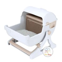 صندوق فضلات القطط شبه الأوتوماتيكي للتنظيف السريع...