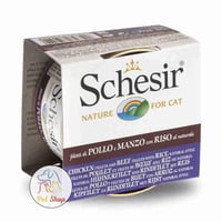 شيزر طعام للقطط نكهة الدجاج واللحم البقري مع الارز...