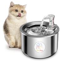 نافورة مياه ستيل كهربائية مع فلاتر للقطط والجراء ا...