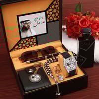 طقم ساعة رجالي بالاسم والصورة