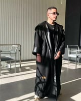 فروة جلد فاخرة للرجال والنساء | فروة شتوية جلد أصل...