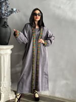 طقم شامواه نسائي فاخر مع طاقية - تطريز جوانب يدوي...