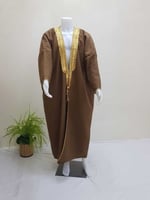 بشت فروة رجالية شتوية وبر بلون بني