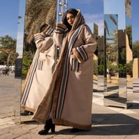 فروة نسائية سدو أصلية بقبعة رأس شامواه