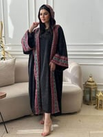 طقم صوف سدو نسائي فاخر - بشت بتطريز أصيل وصناعة سع...